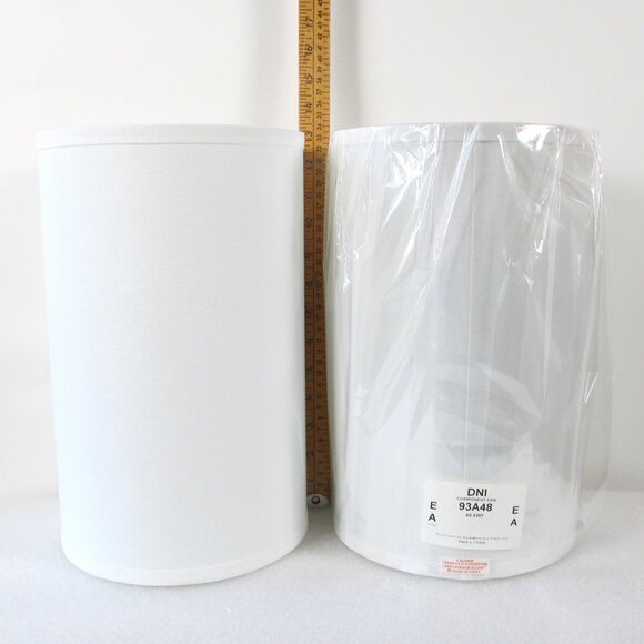 SET OF 2 TALL WHITE LAMPSHADES - Picture 5 of 9